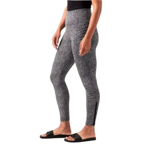 Athleta Size Small Delaney Textured Moto High Rise Leggings - Picture 1 of 10